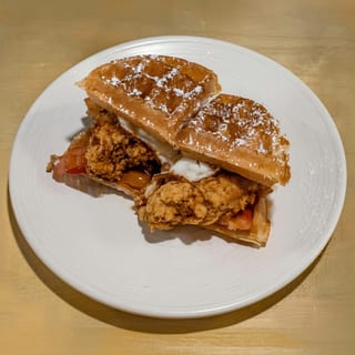 Mom's Sunrise Chicken And Waffle Sandwich